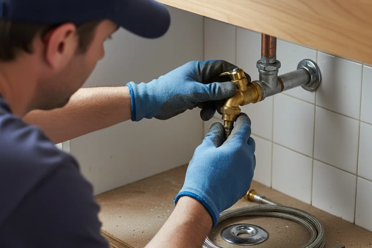 Shutoff valve and fitting work during Emergency Plumbing in Asheville